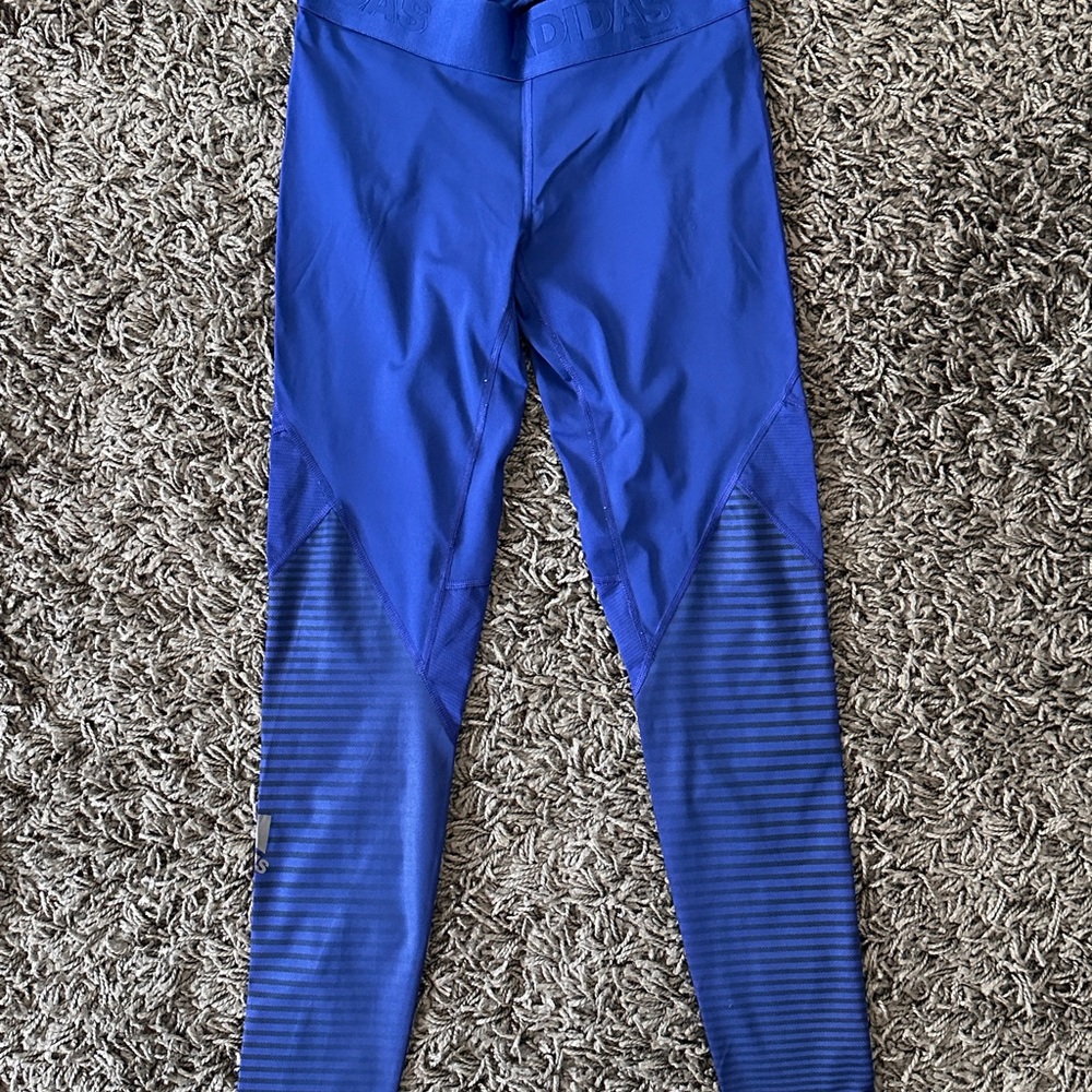 Adidas Blue Techfit Compression Leggings